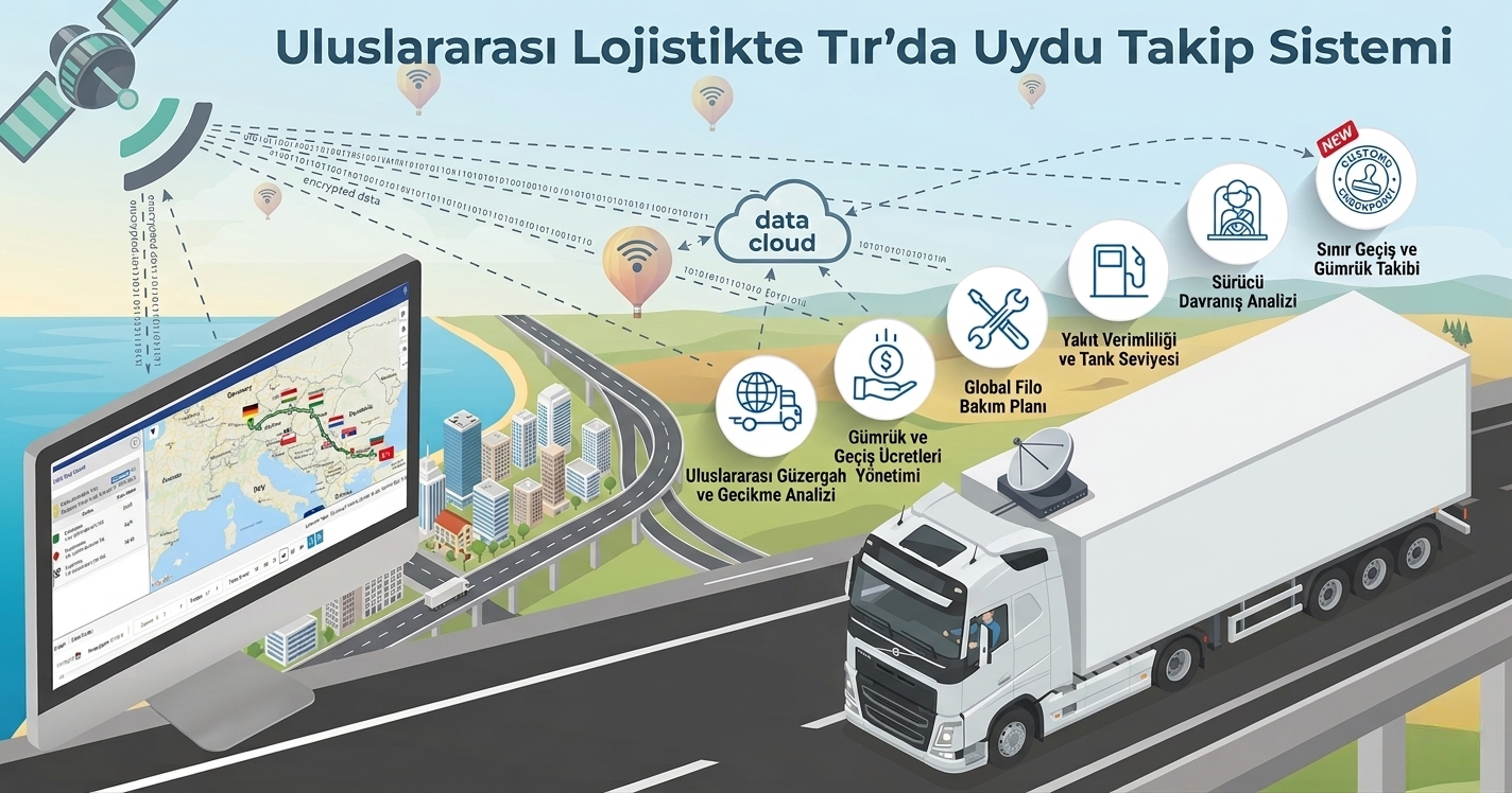 Lojistik takip ve kontrol merkezi ekranları